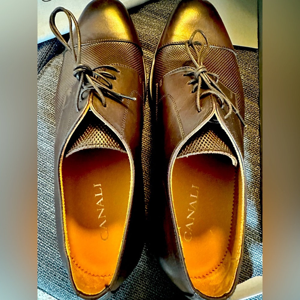 Canali Brown Leather Derby